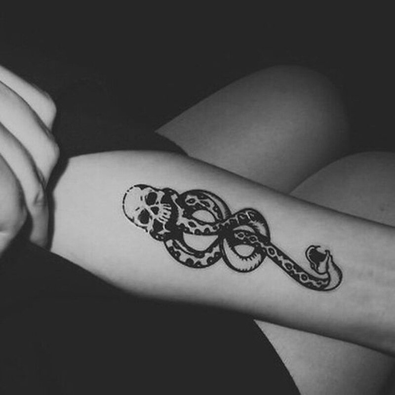 1/5PCS Death Eaters Dark Mark Make Up tatuaggi adesivi accessori Cosplay e festa danzante danza Arm Art Tatoo temporaneo