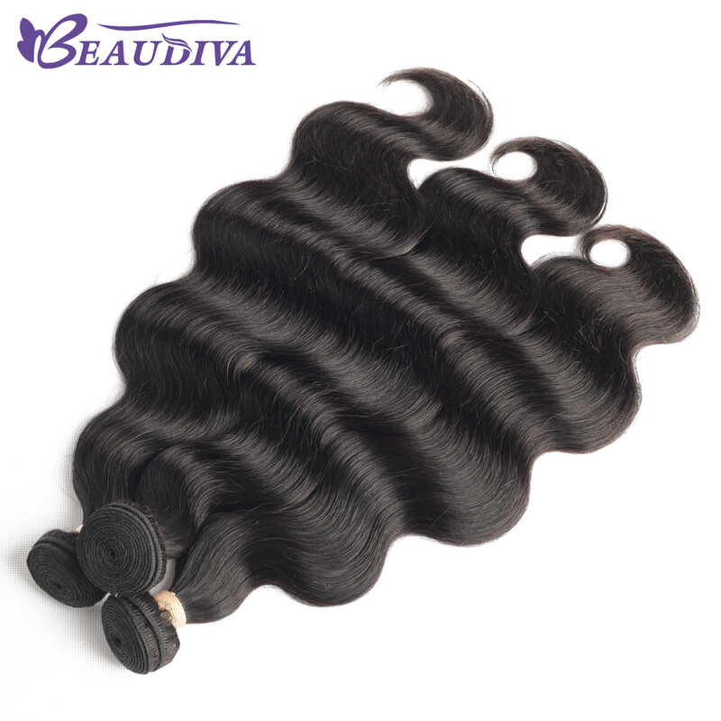 Beaudiva-extensiones de pelo ondulado brasileño, mechones de cabello humano ondulado de 8-36 pulgadas, 100%