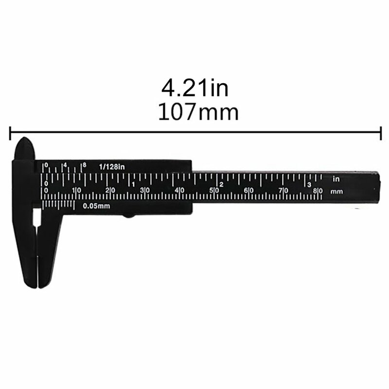 1 pces vernier caliper dupla escala 0-80mm ferramentas de medição de pinça de plástico estudante mini ferramenta réguas portáteis eletrodomésticos