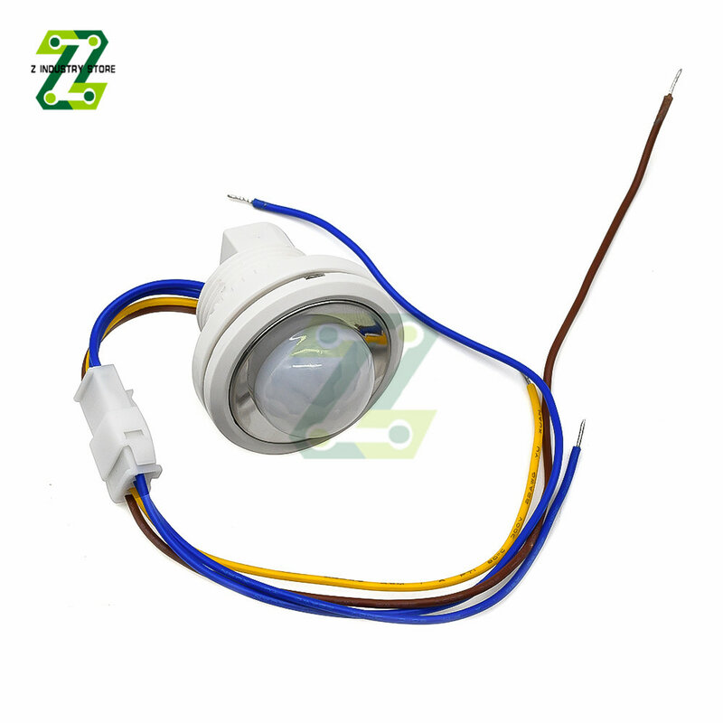 AC 85V-265V LED PIR Dapat Disesuaikan Penundaan Tertanam Detektor Inframerah Tubuh Manusia Saklar Detektor Sensor Gerak Inframerah