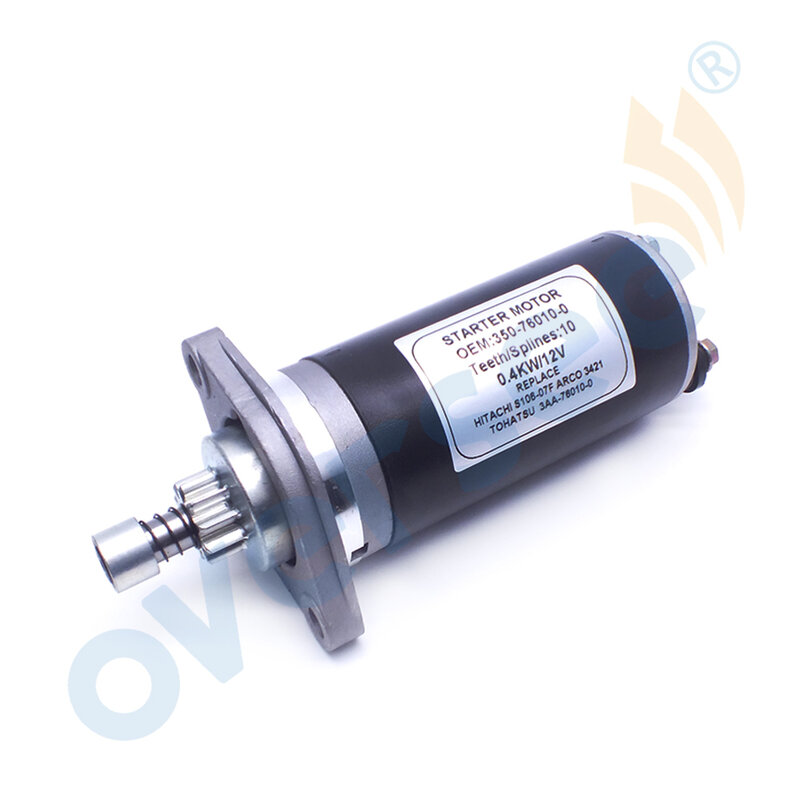 350-76010 Starter For Tohatsu Outboard Motor 2T 8/9.8/15/18HP 1992-06 350-76010-0M 3AA-76010 3421 6L2-81800-11