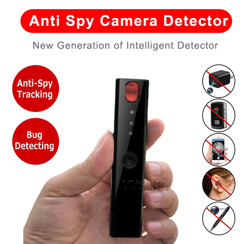 มินิ Spy กล้องซ่อนเครื่องตรวจจับปากกา LED อินฟราเรดการสแกนสัญญาณ RF Detection Wireless Bug Micro Cam GSM GPS Tracker finder