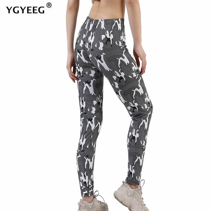 YGYEEG-mallas Push Up de cintura alta para mujer, Leggings deportivos sexys de entrenamiento, ropa hasta el tobillo, color gris