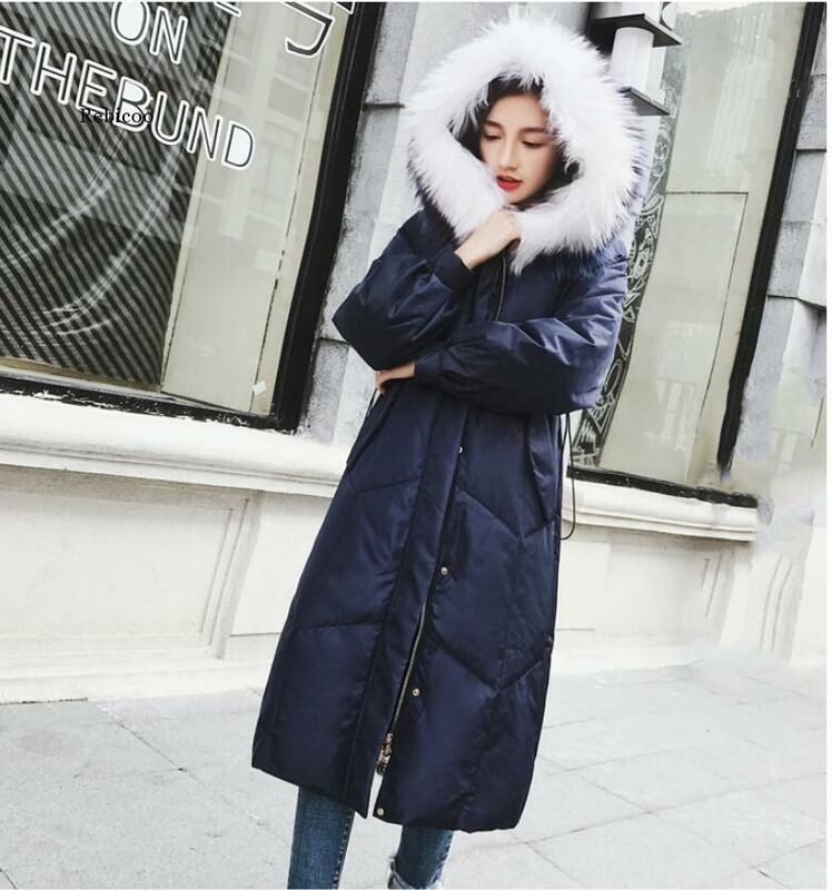 Veste d'hiver à capuche pour femme, manteau Long et mince, en coton rembourré, style décontracté, noir, 2Xl