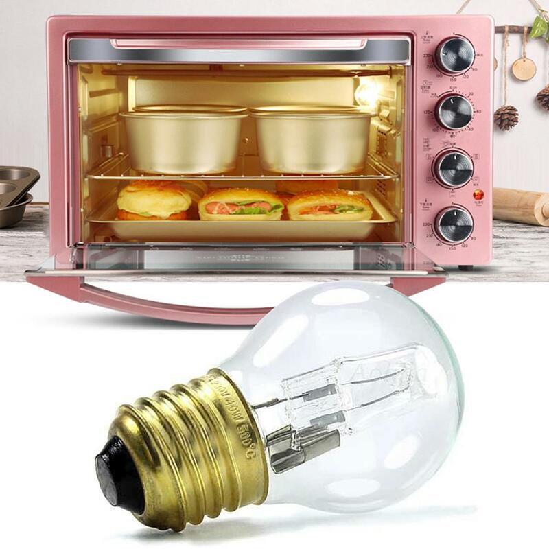 Bombilla blanca cálida para horno de cocina, lámpara de 110-250V, 500 grados, alta temperatura, E27, 40W