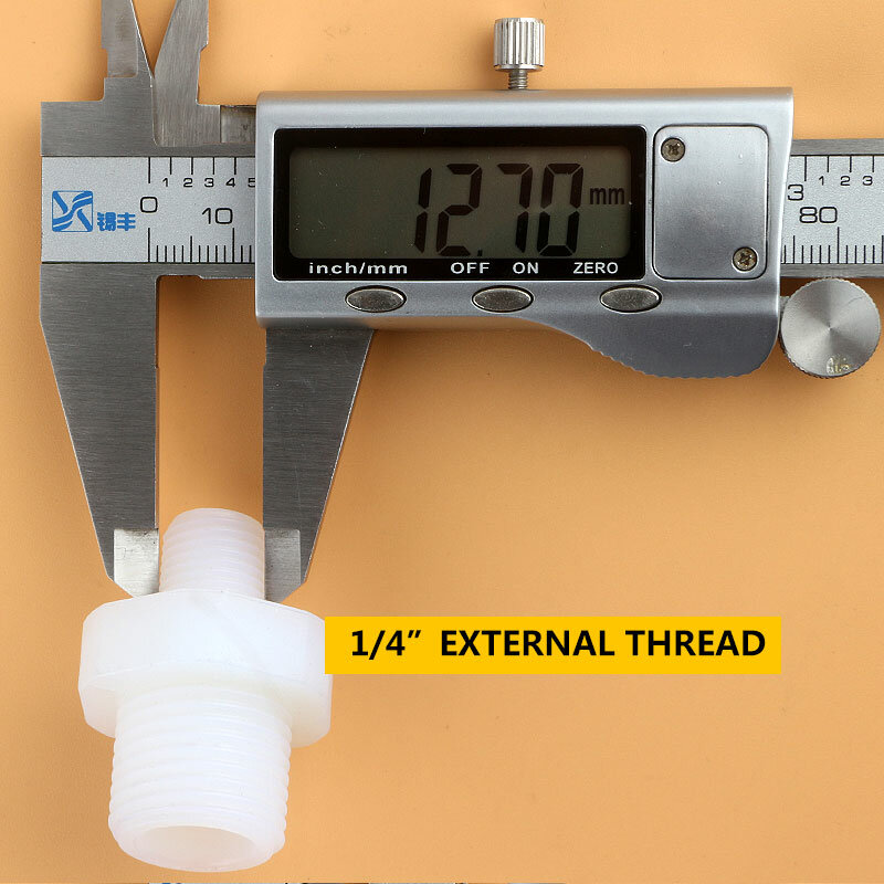 1/4 ''Male untuk 1/2" Eksternal Thread Fitting Pipa Plastik Nilon Diameter Perubahan 12.5-20 Lurus Menghubungkan Akuarium filter Air RO