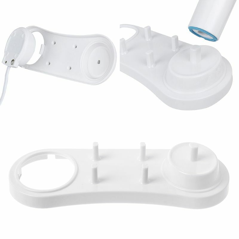 Soporte eléctrico para cepillo de dientes, soporte para cabezal de cepillo de baño, 4 cabezales, 1 cepillo de dientes y 1 cargador