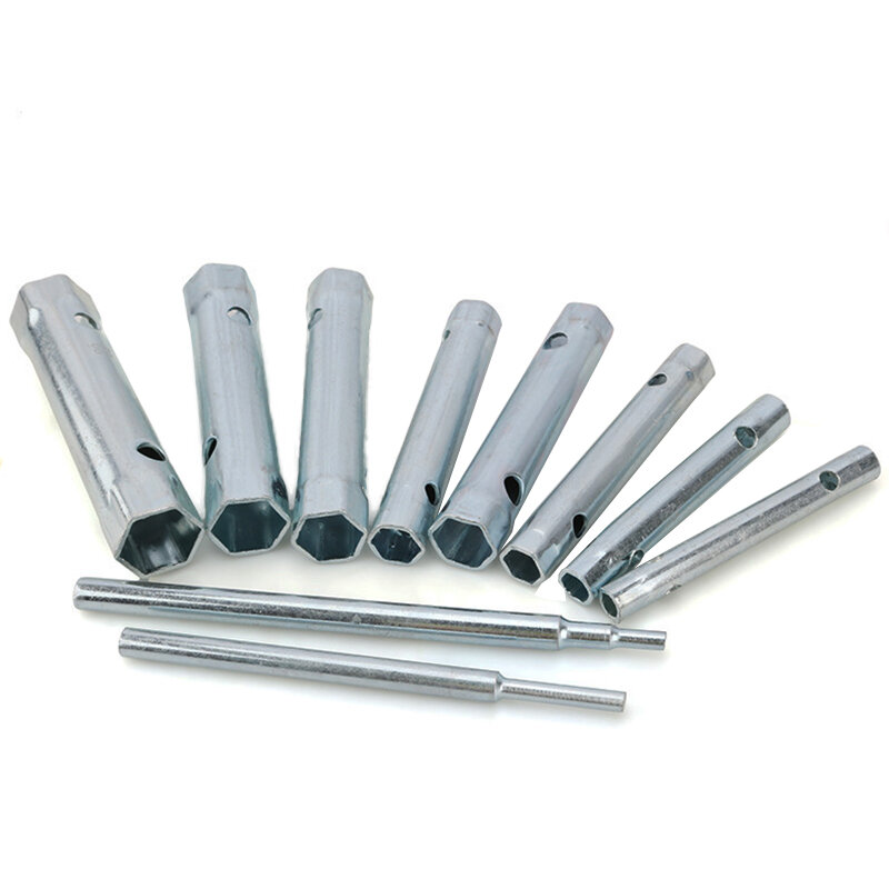 Conjunto de chaves tubulares métricas, barra de tubo, chave de ignição para reparo automotivo, aço, dupla face, 6 PCs, 7 PCs, 10 PCs, 8-19mm, 6-22mm