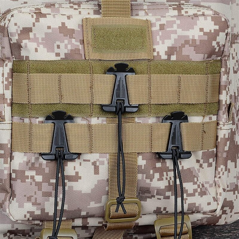 Tactical Molle Web Dominators with Elastic String for Backpack Webbing Straps, Molle Attachments, Tactical Gear Clip 5pcs/set