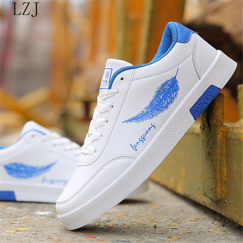 2019 Men Casual Shoes Breathable Male Tenis Masculino feather Print Shoes Zapatos Hombre Sapatos Outdoor Flats Shoes Sneakers