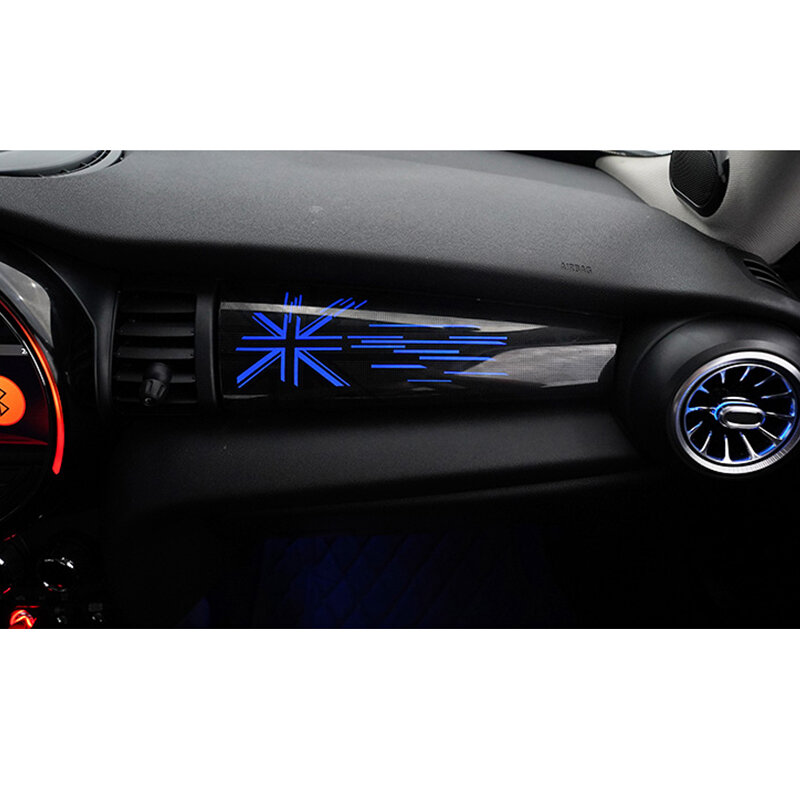 미니 쿠퍼 F55 F56 F57 자동 스타일링을위한 자동차 공기 콘센트 소용돌이 LED 장식 램프 대시 보드 분위기 조명 수정