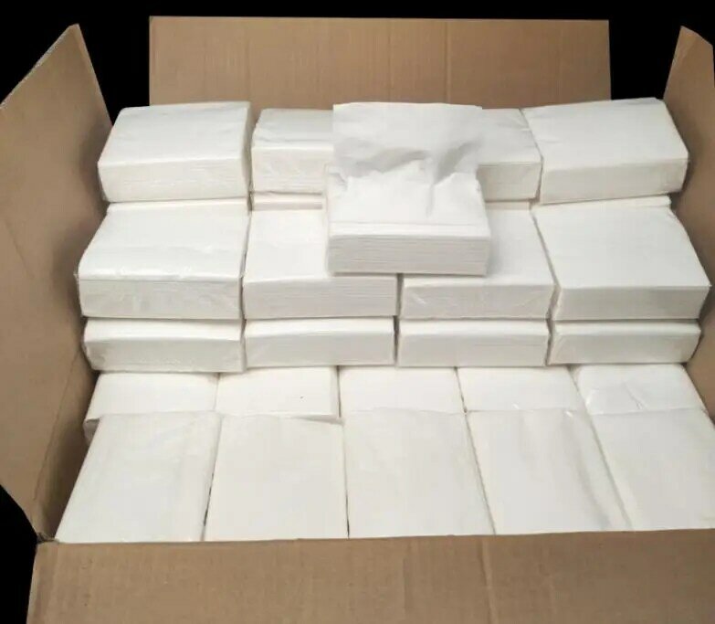Paquete de pañuelos de papel desechables de tres capas, servilletas suaves de pulpa de madera, papel higiénico delicado y suave, 10 paquetes
