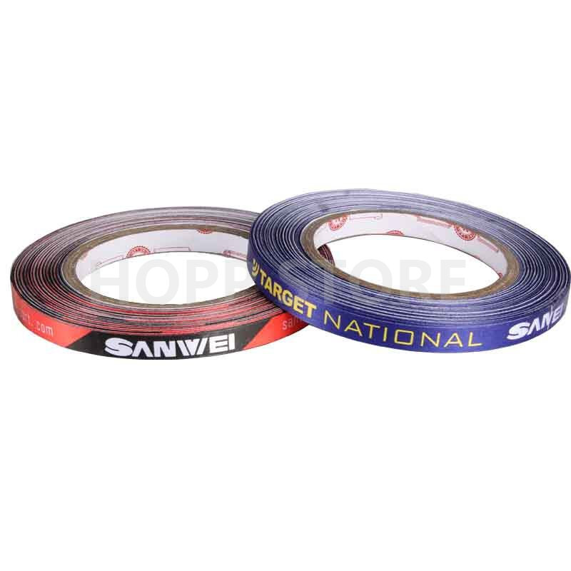 SANWEI 탁구 라켓 엣지 테이프, 측면 보호기, 오리지널 타겟 국가 탁구 배트 보호 테이프 액세서리, 1cm x 25m
