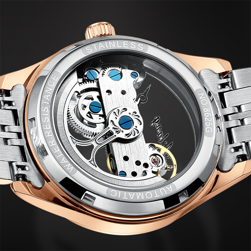 2021 nowy AILANG marka męska automatyczny zegarek mechaniczny top pas stalowy wodoodporny zegarek steampunk męska hollow wzór motocykla
