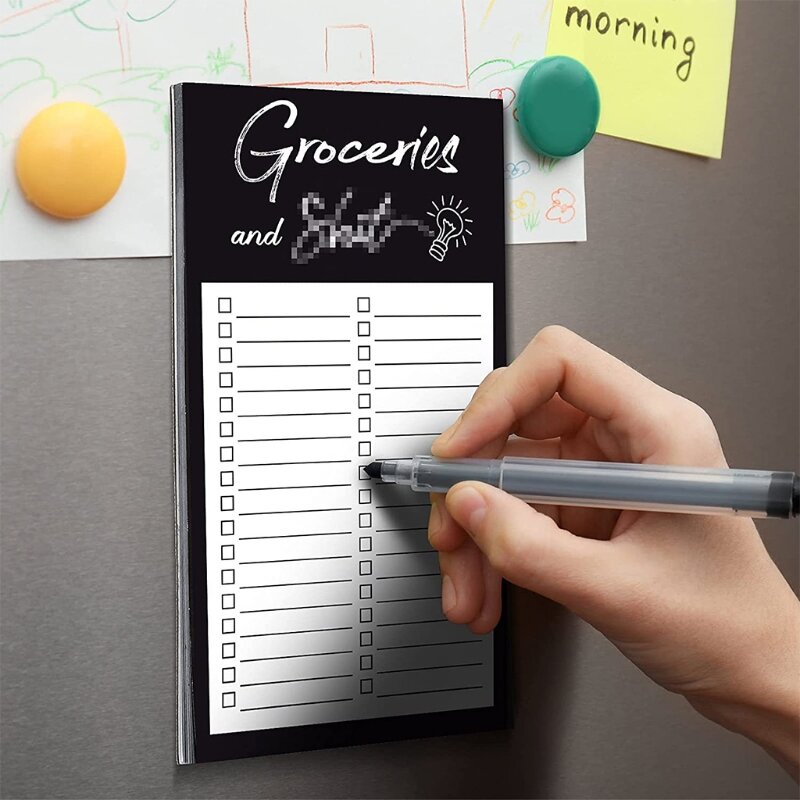 2022ใหม่ Magnetic To Do List Notepad สำหรับตู้เย็นทุกวัน Checklist เป้าหมายการแจ้งเตือน50แผ่น