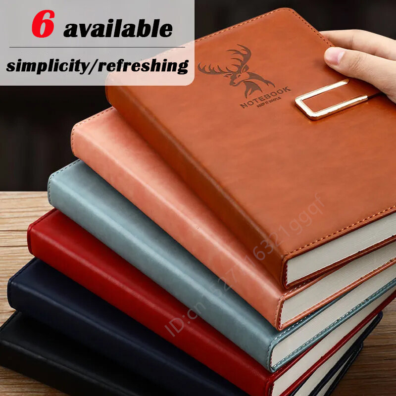 Thick Notebook A5,Travelers Journals School Office Meeting Record Note 416pages Planner Notepad Diary Handbook Agenda 2023/2024