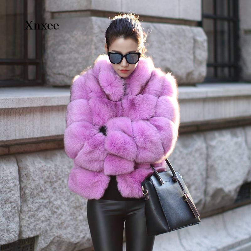 Ciepły, puszysty kurtkazima zagęścić ciepły stojak Colla płaszcz ze sztucznego futra kobiet nowy luksusowy pluszowy płaszcz odzież na śnieg stylowe topy