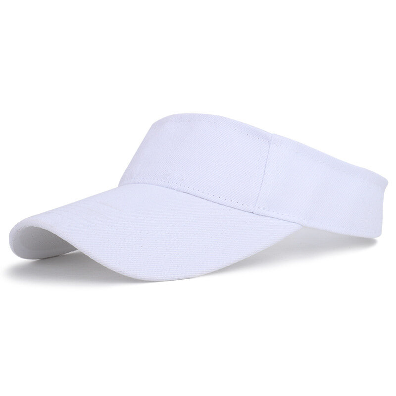 Sombreros de Sol de algodón para hombre y mujer, visera ajustable, protección UV, parte superior vacía, sólido, deporte, tenis, Golf, correr, protector solar, gorra de béisbol