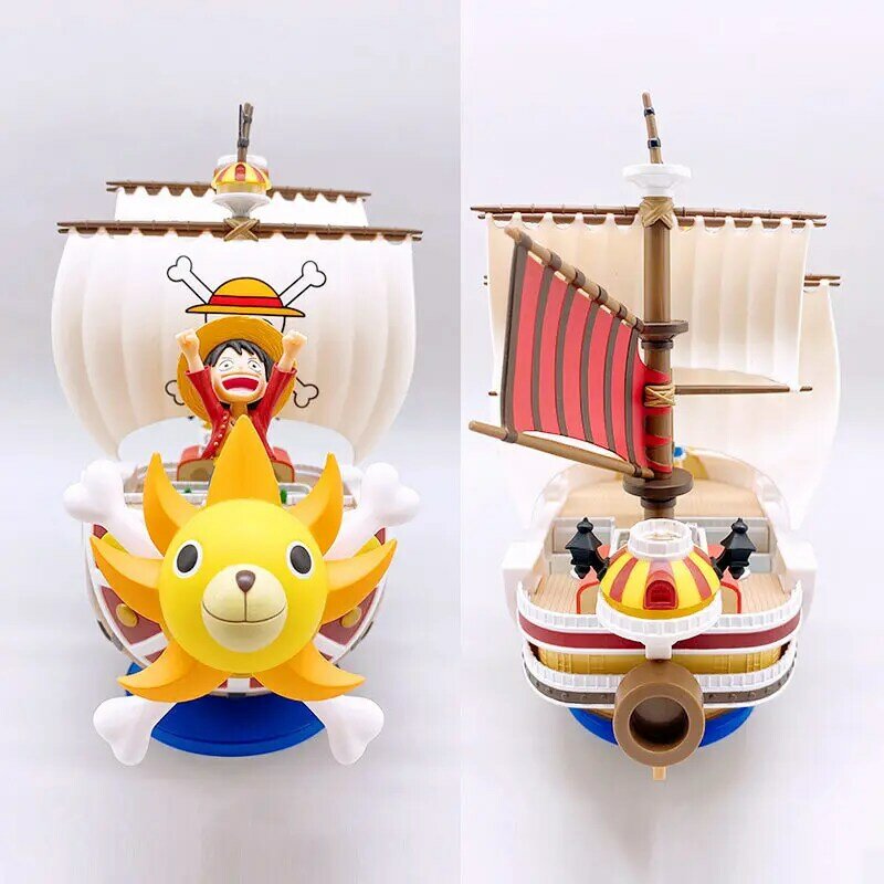Ein Stück Schiff Figur Luffy Modell Spielzeug Peripheren Super Nette Mini Boot Montiert Modell Ein Stück Schiff Blind Box Kid geburtstag Geschenk
