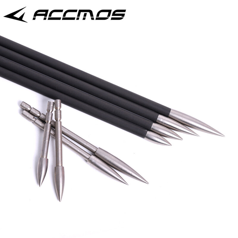 DIY 80 100 120 150 200 Grain Stainless Steel Bullet Point Tip For ID 4.2 mm Arrow Shaft Arrow Head Archery Accessory Bow