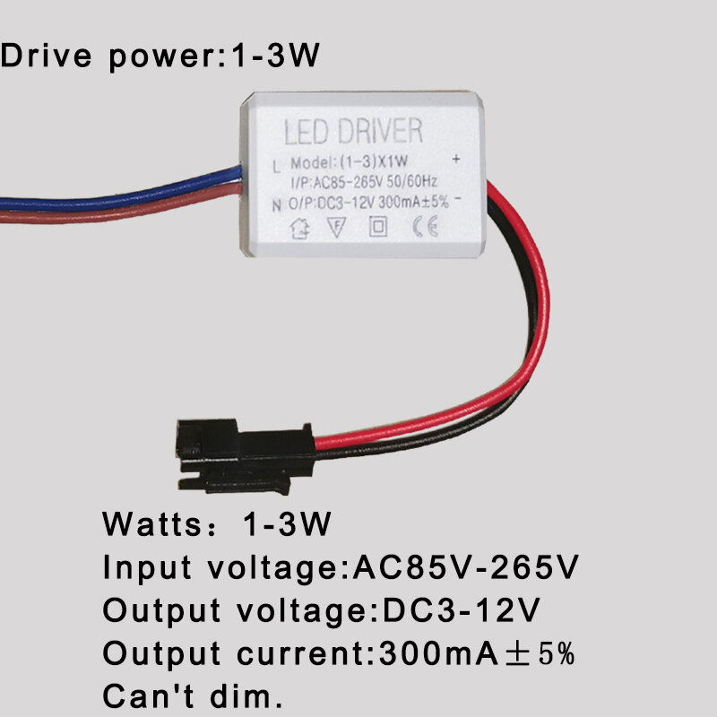 Saklar Transformer adaptor LED Driver, 1W 3W 5W 7W 15W 18W 24W 36W AC85-265V 300mA