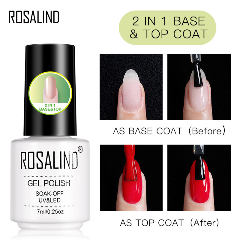 Rosalind-primer para unhas semipermanentes, esmalte em gel para manicure, base e acabamento para nail art em uv