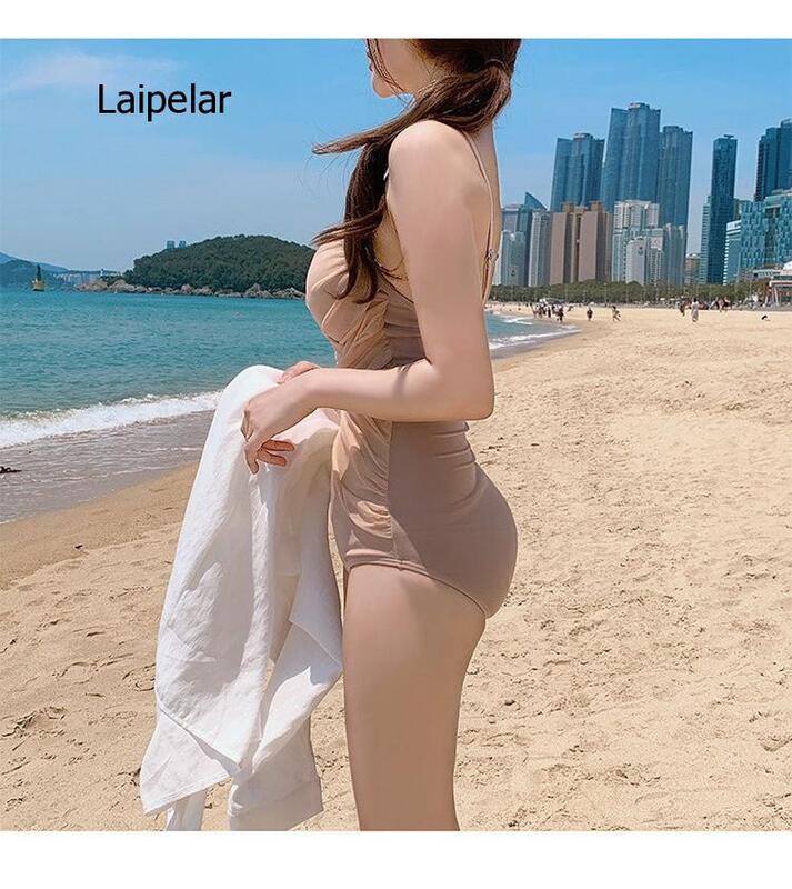 Nuove donne Sexy pieghe Halter body femminile Chic Lace Up Mesh camicetta marca dimagrante tute top