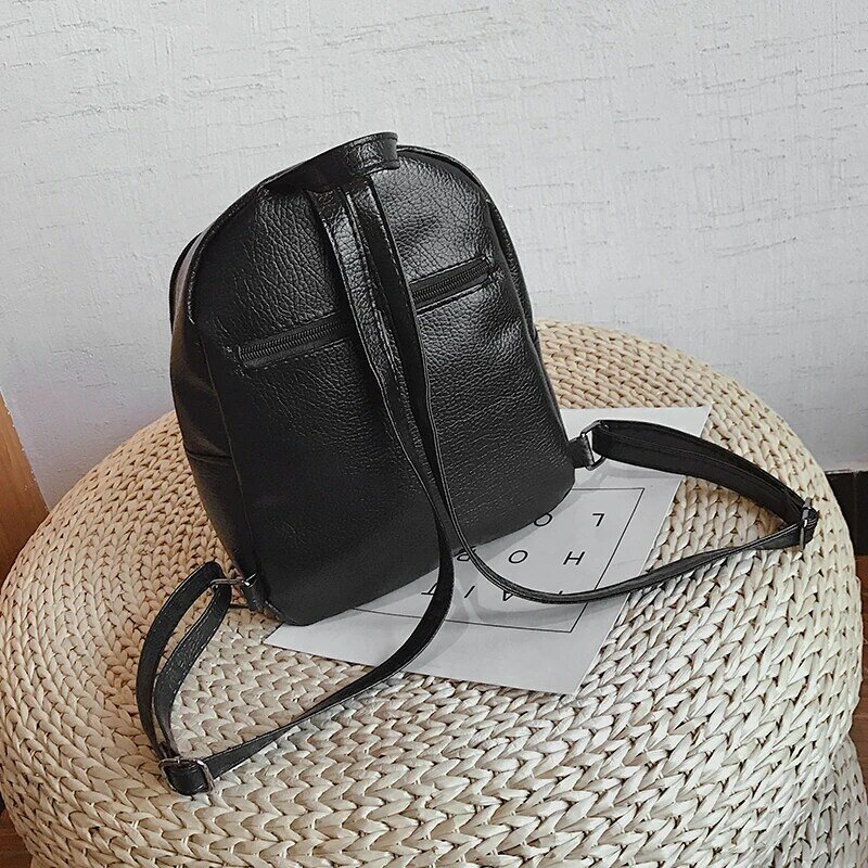 Mini mochila bolso de hombro de cuero de PU mujer adolescente multifunción Mochila pequeña mochila escolar para mujer 2020 de moda