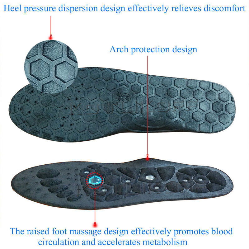 Palmilhas ortopédicas palmilhas de terapia magnética para sapatos de apoio do arco ímã do pé reflexologia acupuntura palmilhas sapato alívio da dor