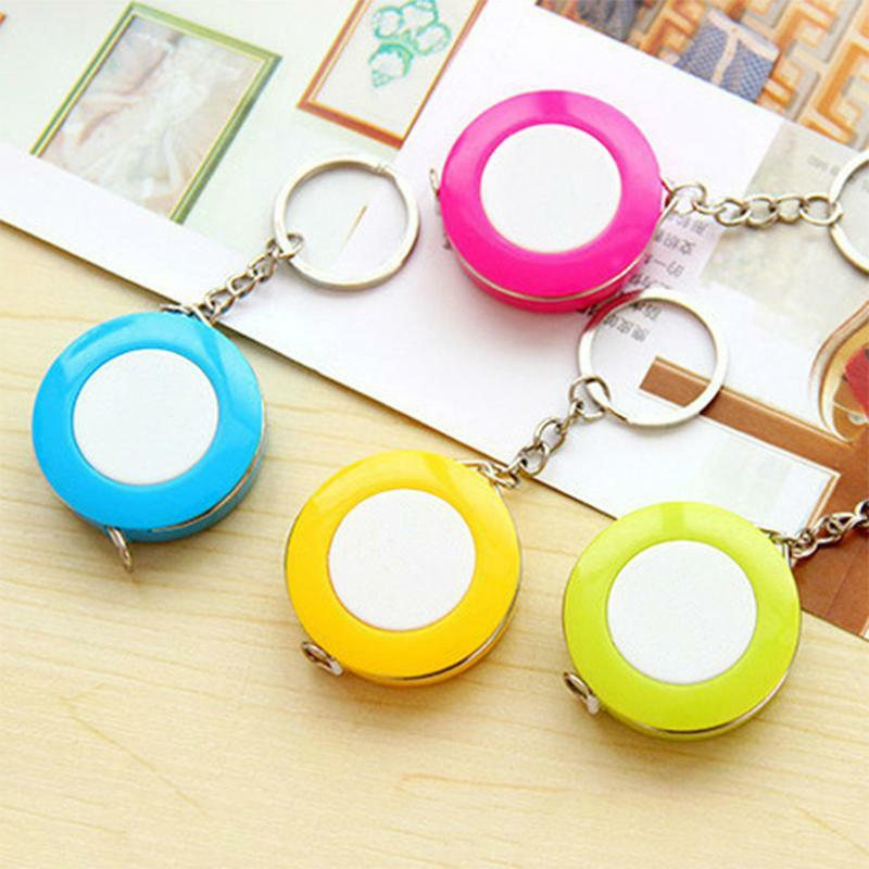 Mini Retractable Tape Measure Keychain Ruler 1.5M/60in Weight Medical Body Measurement Soft Cloth Sewing Craft Measuring Tape