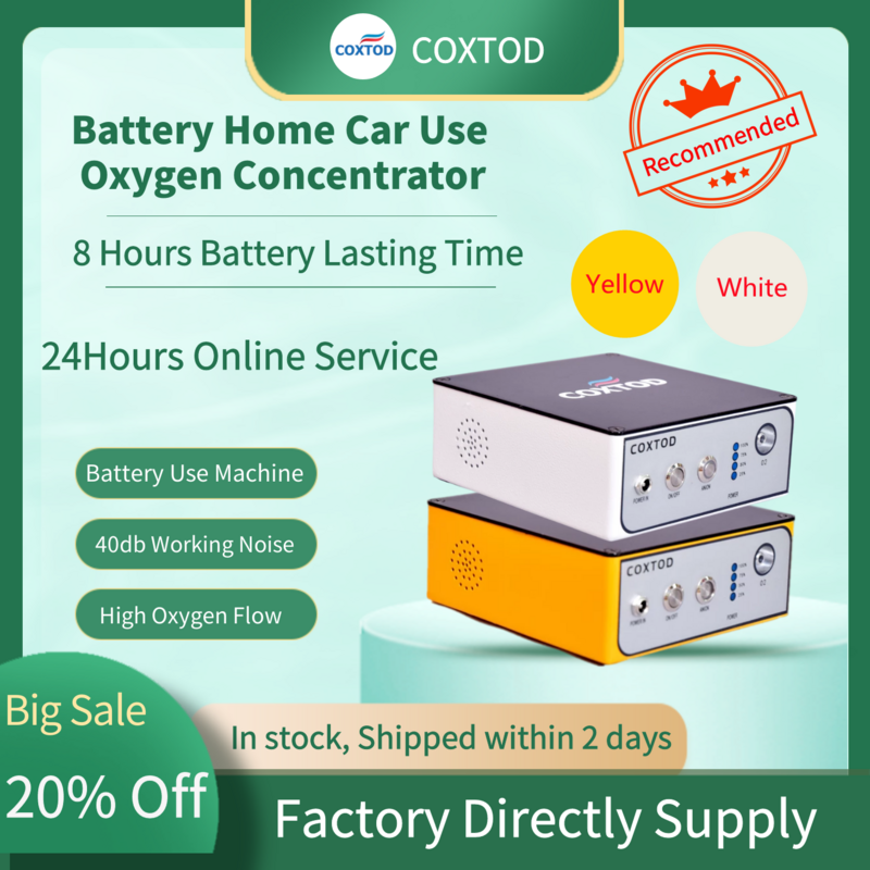 Pocket Zuurstofconcentrator Voor Reizen 8 Uur Batterij Zuurstof Generator 24 Uur Continu Draagbare Mini Zuurstof Bar