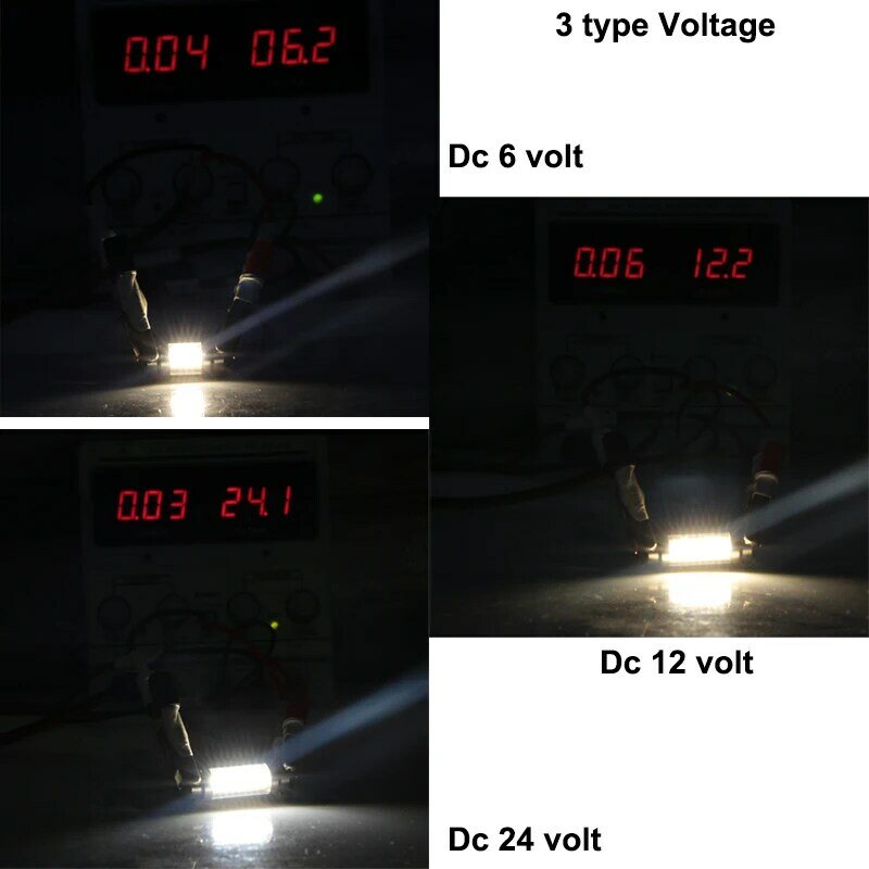 Светодиодная гирлянсветильник 31 мм, 36 мм, 39 мм, 42 мм, C3W, C5W, C10W, Canbus, 6, 12, 24 В, вольт, стеклянная лампа, 10 шт.