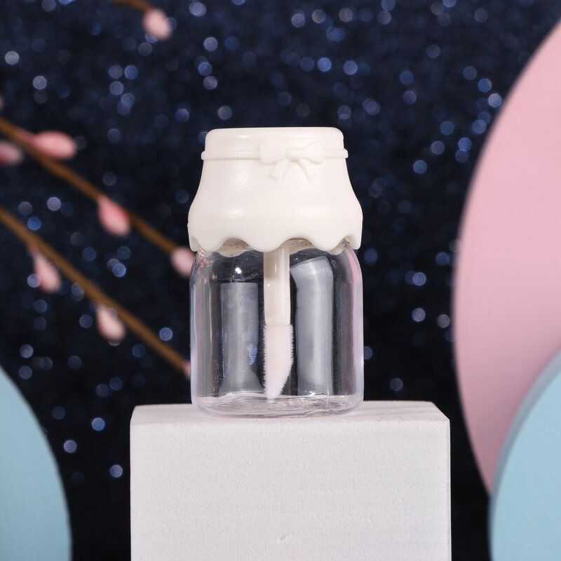 8ml labial gloss tubo mini garrafa de leite lábio tubo de esmalte transparente garrafa de plástico gloss cosméticos embalagem recipiente garrafa diy