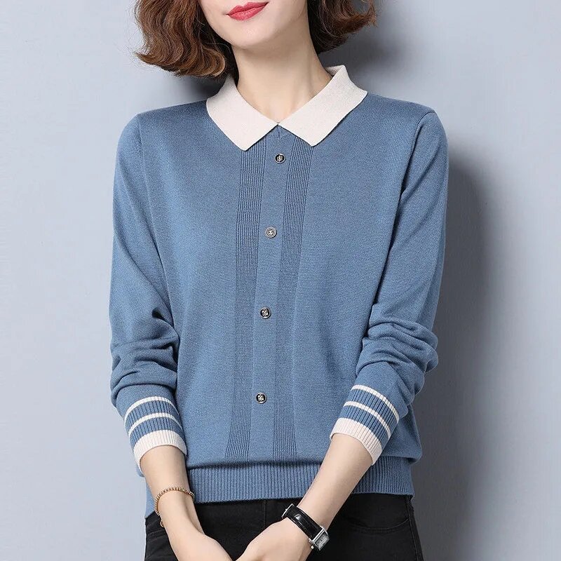2021 autunno donna maglioni Casual Pullover maglione lavorato a maglia maglione a maniche lunghe elastico solido Pull Femme elastico top