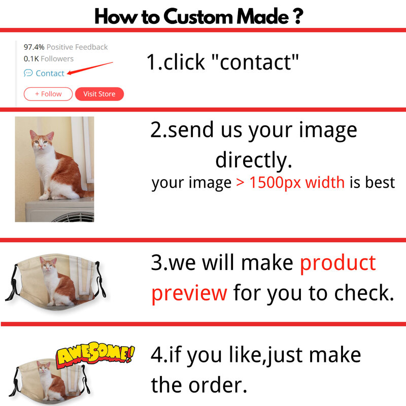 Gambar Anda Custom Made Masker Wajah