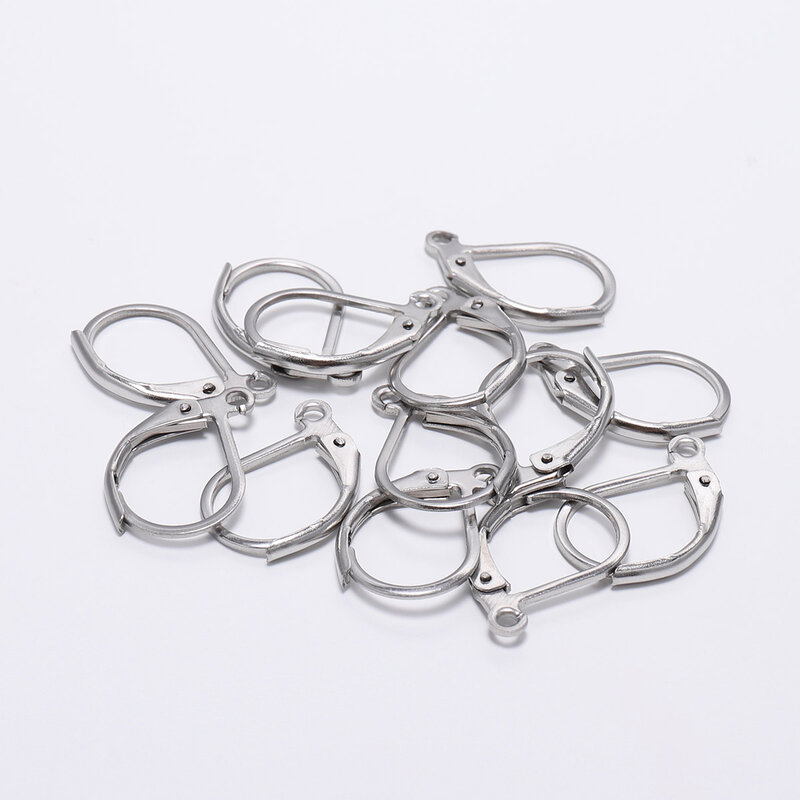 Boucles d'oreilles coréennes en acier inoxydable, 20 pièces/lot, Base pour boucles d'oreilles, crochets pour la fabrication de bijoux, fournitures de bricolage