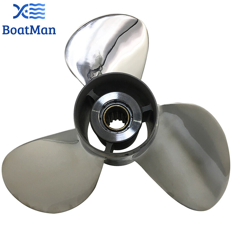 Outboard Propeller 11 3/4x15 For Suzuki Engine 35-65 HP Stainless Steel 13 Tooth splines Outlet Boat Parts 990C0-00501-15P