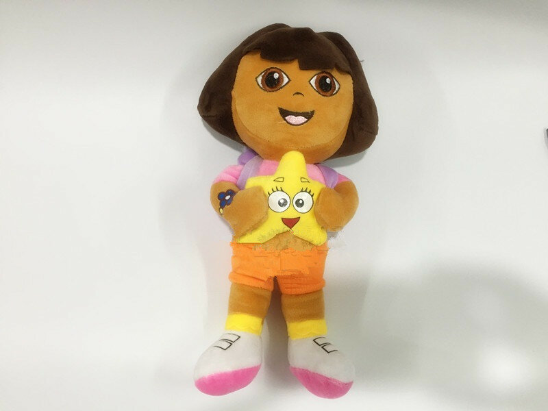 25-28ซม.Dora The Explorer รองเท้าบู๊ตลิง Swiper ของเล่นตุ๊กตานุ่มตุ๊กตามือกระเป๋าเป้สะพายหลังแผนที่สำหรับของขวัญวันเกิดสำหรับเด็ก