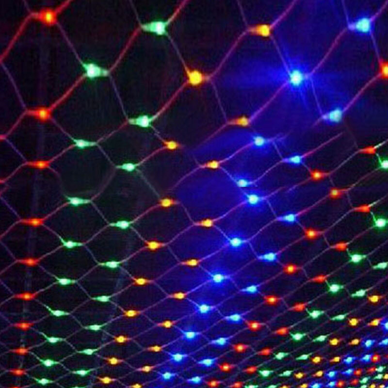 1.5x1.5M 3x2M 220V LED Net Mesh Fairy String Light Garland Window Curtain Christmas Fairy Light Wedding Party Holiday Light