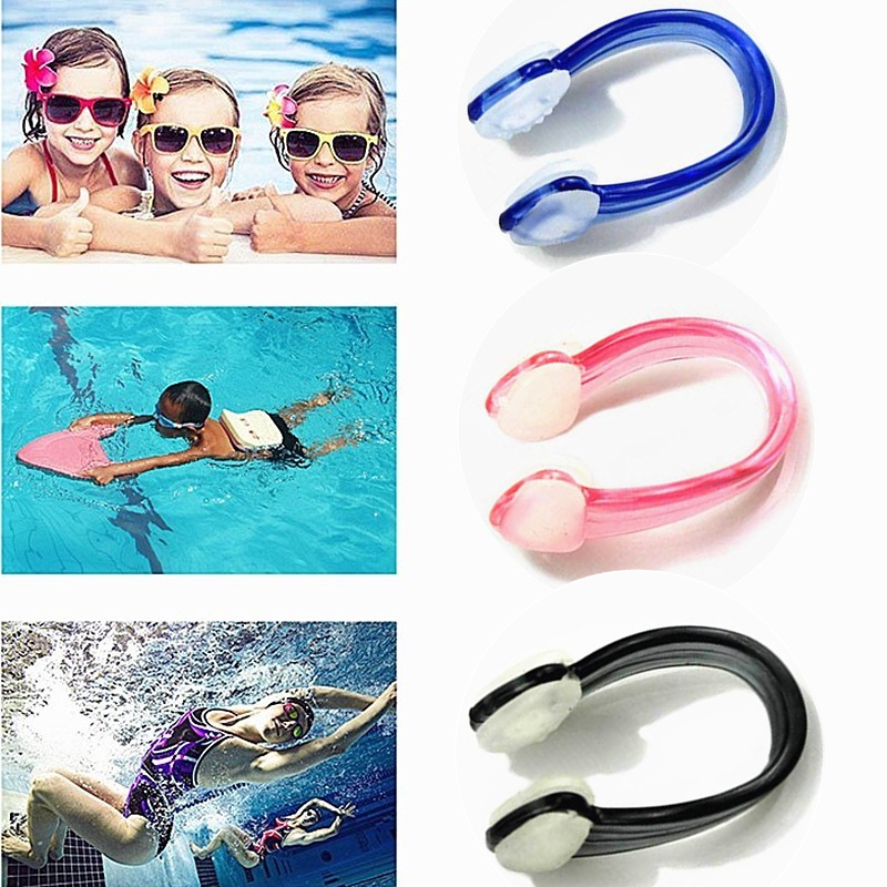 1PC/3PCS Swimming Nose Clips Silicone Swimming Earplugs Waterproof Nose Clip For Children Adult Water Swimming Supplies