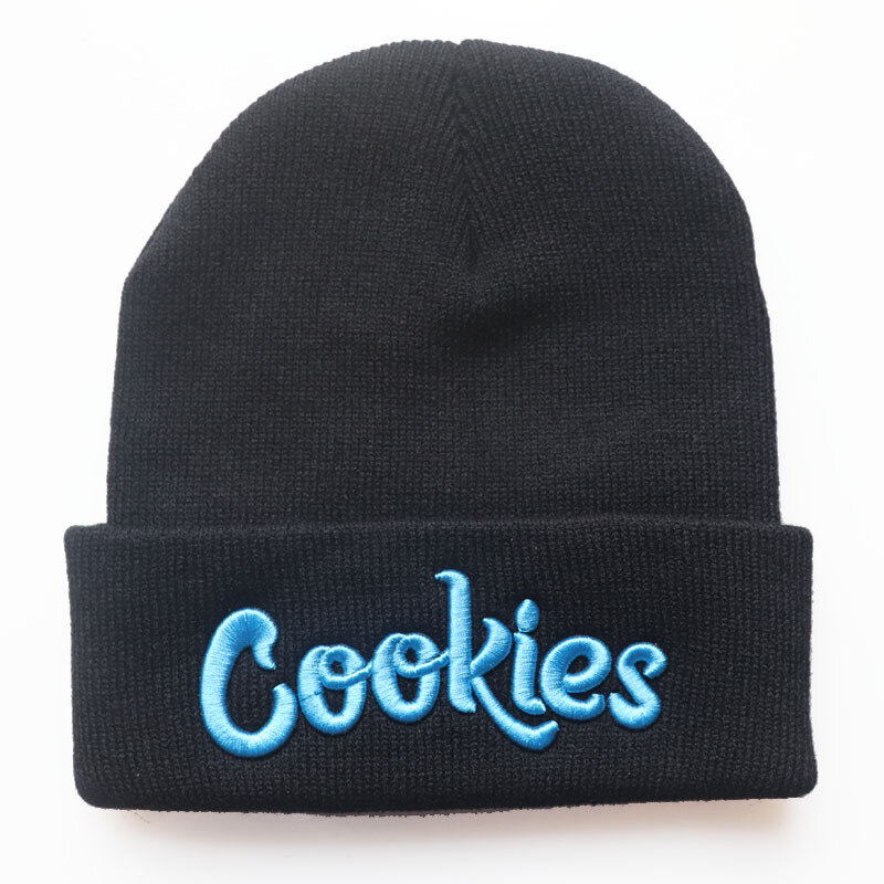 Winter Warm Cookies Mutsen Unisex Mannen Vrouwen Jongens Meisjes Brief 3D Borduren Knit Ski Skull Beanie Hat