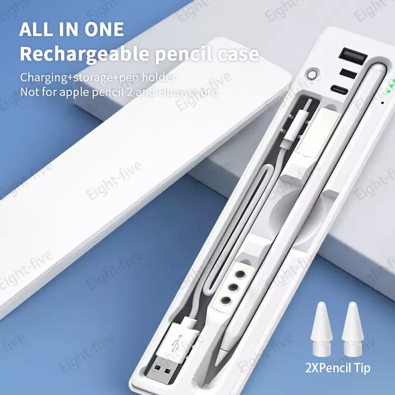 Cocok untuk Apple Pensil 2 Stylus dan iPad Pro 11 12.9 2020 9.7 2018 Air 3 10.2 2019 Mini 5 Penyimpanan Multi-Fungsi Pen Case