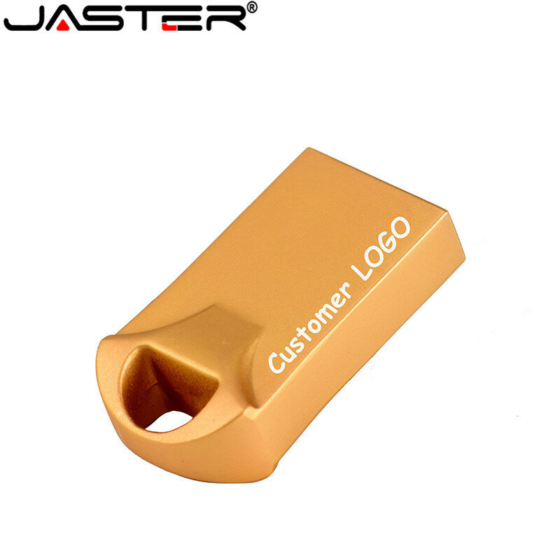 Jaster มินิโลหะ USB แฟลชไดร์ฟปากกา64GB ของขวัญ32GB พวงกุญแจหน่วยความจำ16GB U Disk 8GB 4GB สินค้า gratis ongkir