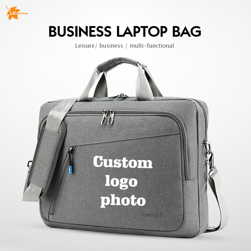 Bolsa de ombro para laptop masculina, bolsa para carregar notebook, bolsa de mão personalizada