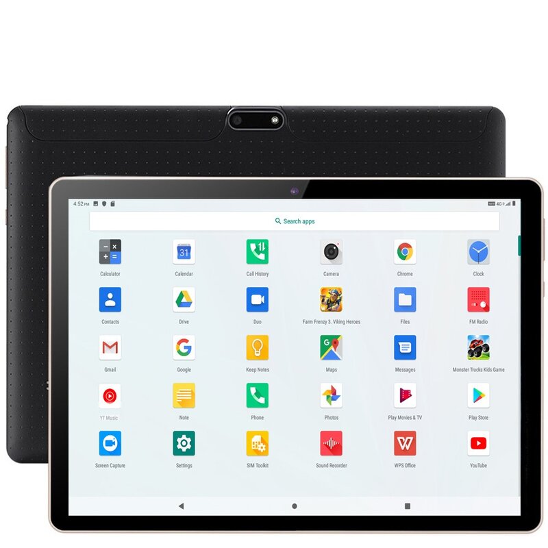 Octa Core Android 11 Tablet, Chamada Telefônica, Google Play, PC Android 11, Wi-Fi, Bluetooth, Tipo C, 4GB de RAM, 64GB ROM, 3G, Novo