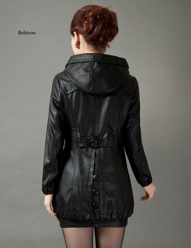 Женская Длинная кожаная одежда, новые весенние куртки, модные тонкие пальто, верхняя одежда, кожаная куртка для женщин