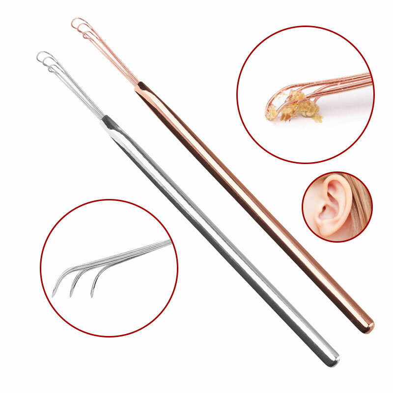 1pcs Three-linked Ear Wax Removal Tool Limpiador De Oidos Ear Cleaner Digging Earpick Ear Cleaning Sticks Nettoyage Oreille
