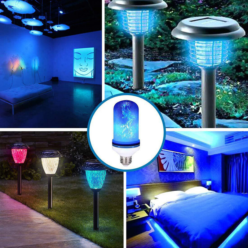 Bombilla LED con efecto de llama, bombilla con Sensor de gravedad, creativa, decorativa, para el hogar, jardín, fiesta, Festival, E27, 4 modos
