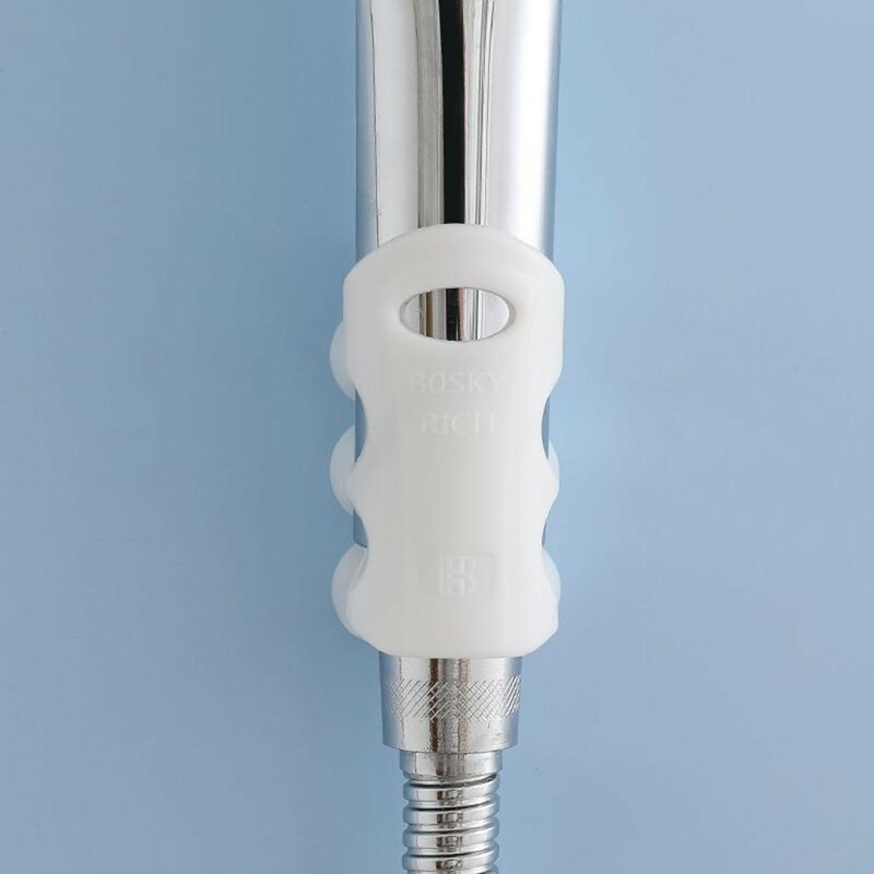 Dengan pemegang Shower 1/2 buah kait braket silikon hisap dapat disesuaikan kepala kamar mandi rak aksesori panas