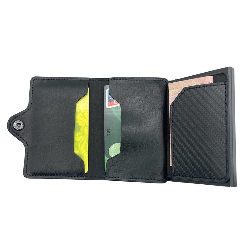 맞춤형 이름 RFID 카드홀더 남성용 에어태그 지갑, 머니 클립, 가죽 지갑, 슬림 지갑, 애플 에어태그 추적기 카드홀더